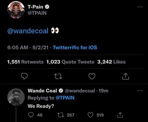T-Pain And Wande Coal Tease New Collaboration Tpain and Wande Coal - T-Pain And Wande Coal Tease New Collaboration