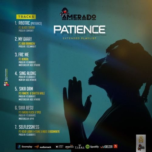 patience ep tracklist 500x500 - Amerado unveils Tracklist for Patience EP