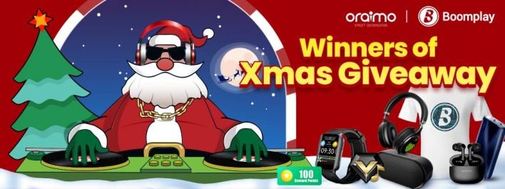 Boomplay featured - Boomplay Xmas Giveaway: Stream & Win Earbuds, Headsets and more