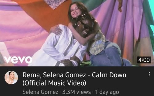 Selena Gomez Rema Calm Down Remix video, Rema’s Remix Of “Calm Down” Sets New YouTube Record